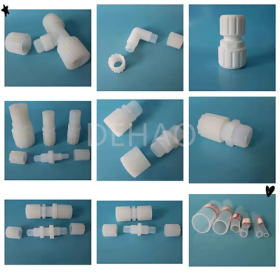 Dado idraulico della manica della carta del gomito PFA della valvola a sfera del T del sindacato di PTFE